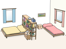 Doppelzimmer mit zwei Betten