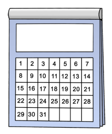 Kalender mit 31 Tagen